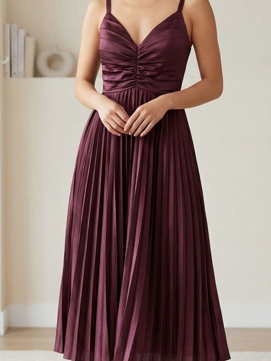 None and/or Unknown Dresses & Skirts - Burgundy Satin Prom Dress - Size 8 - New With Tags